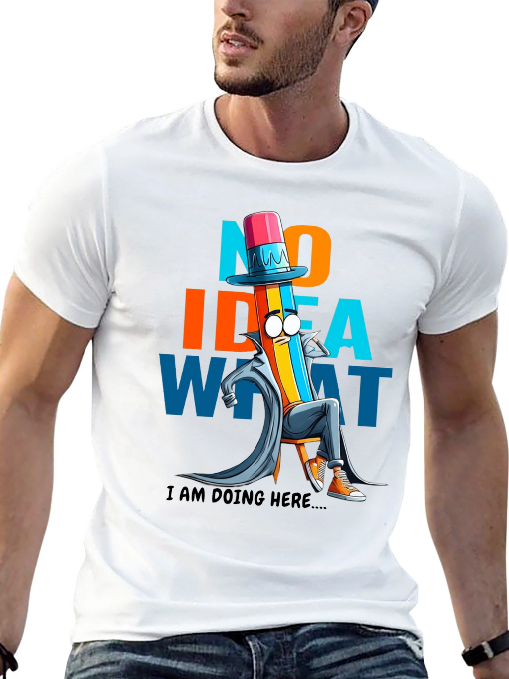 No Idea What T-Shirt - Funny Cartoon Graphic Tee