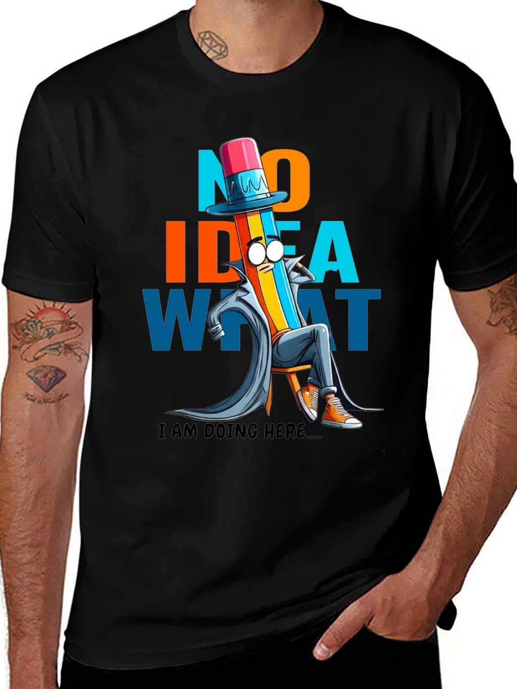 No Idea What T-Shirt - Funny Cartoon Graphic Tee