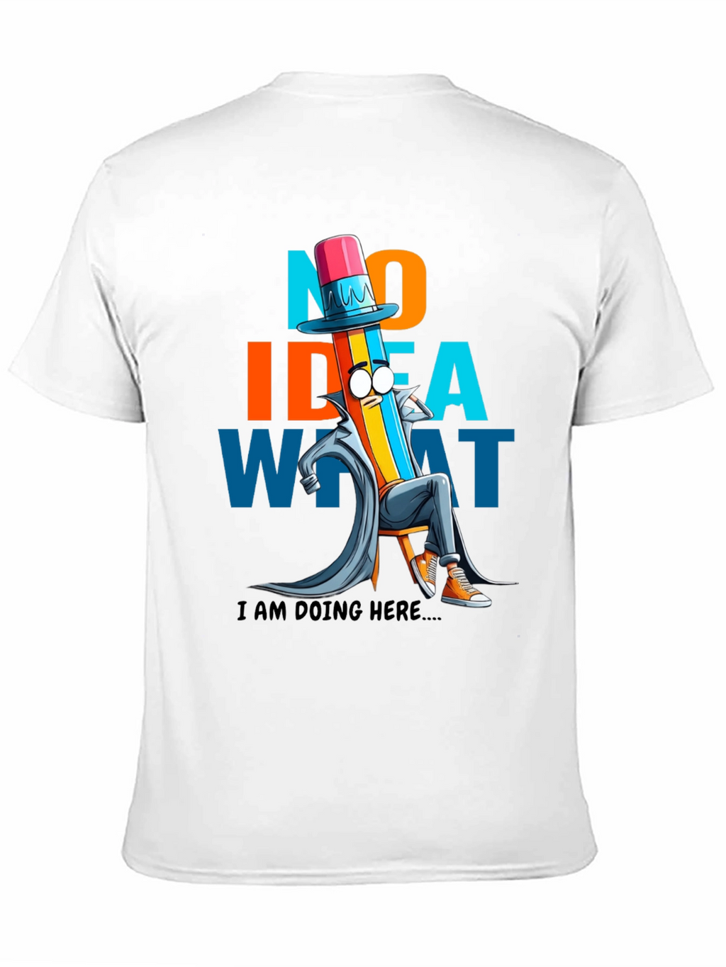 No Idea What T-Shirt - Funny Cartoon Graphic Tee