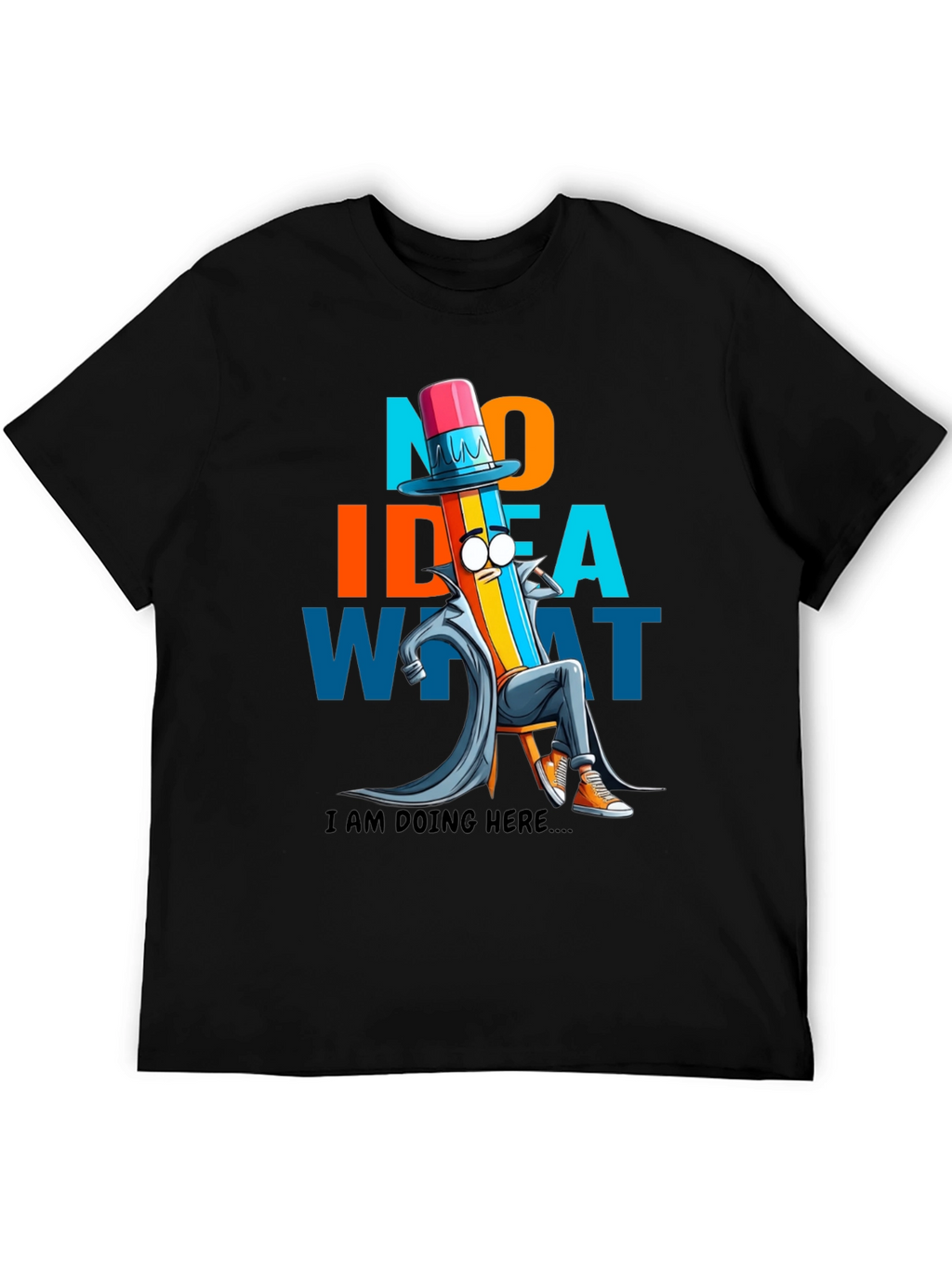 No Idea What T-Shirt - Funny Cartoon Graphic Tee