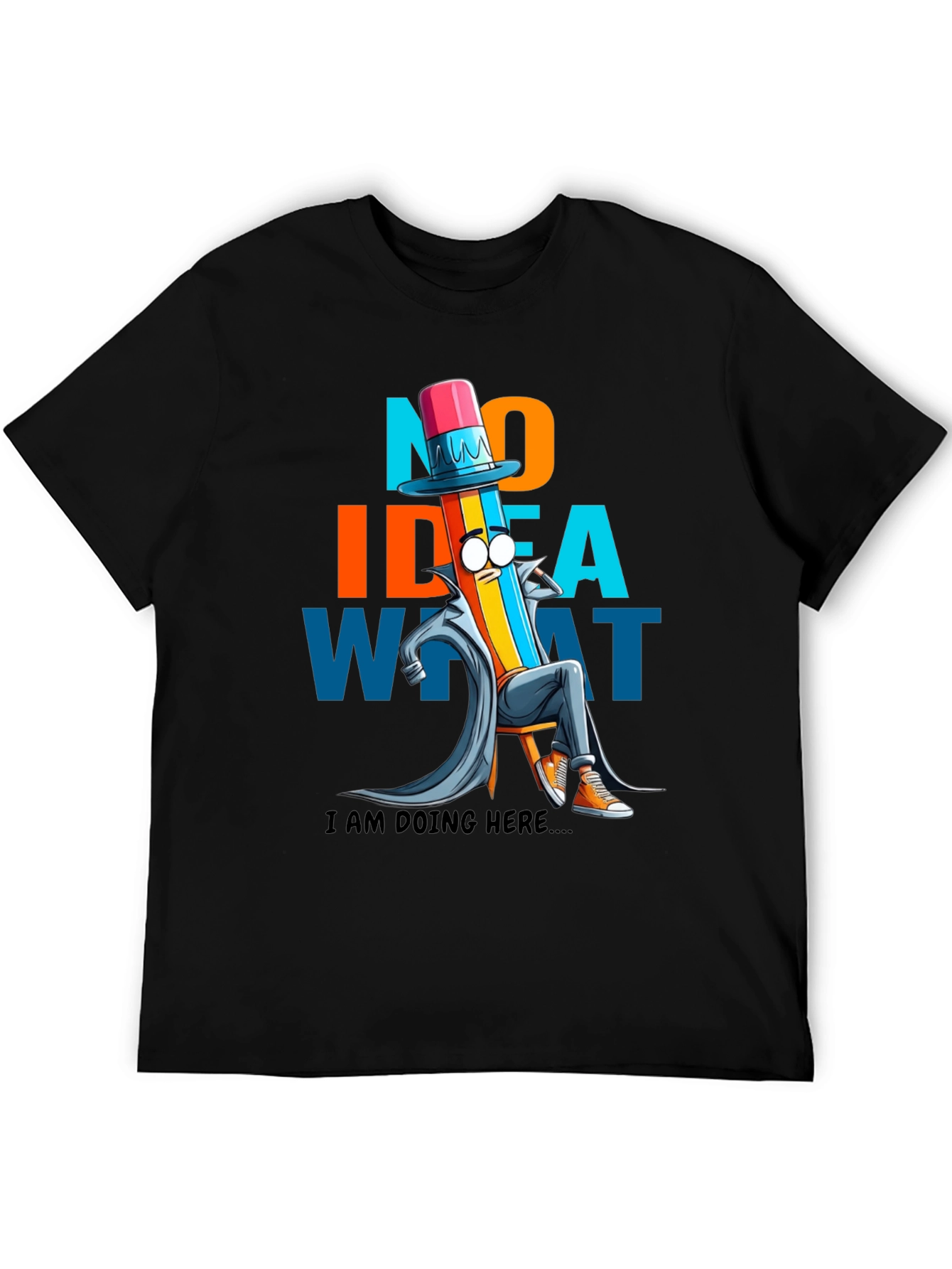 No Idea What T-Shirt - Funny Cartoon Graphic Tee