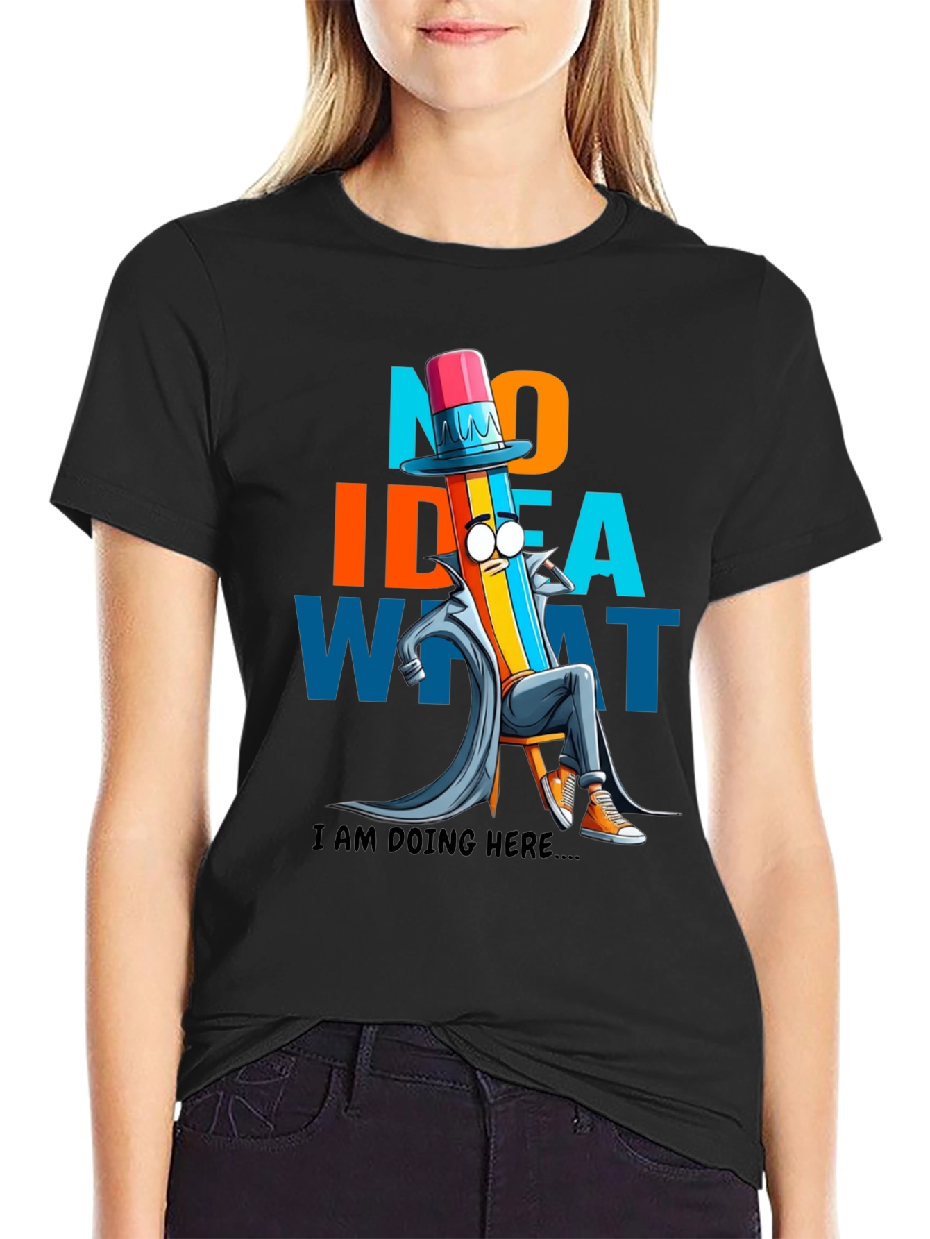 No Idea What T-Shirt - Funny Cartoon Graphic Tee