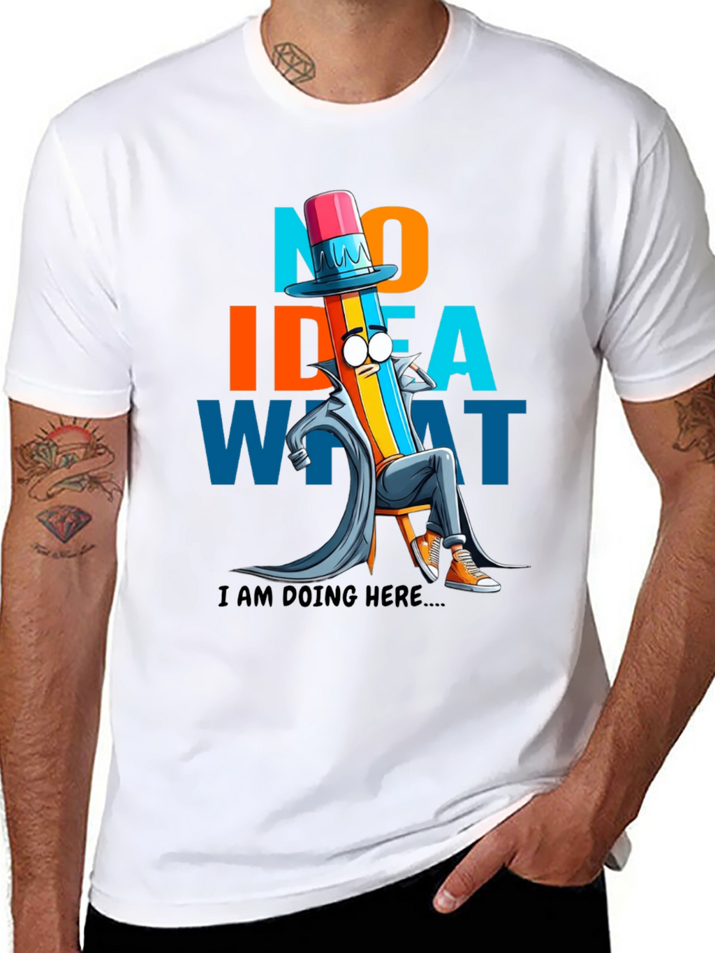 No Idea What T-Shirt - Funny Cartoon Graphic Tee