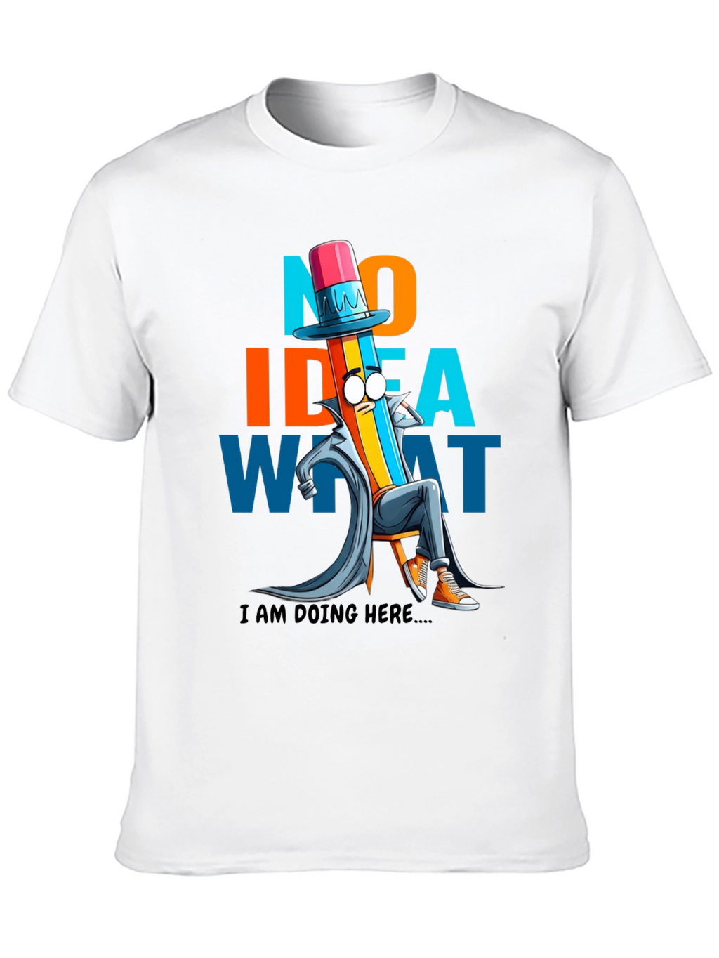 No Idea What T-Shirt - Funny Cartoon Graphic Tee