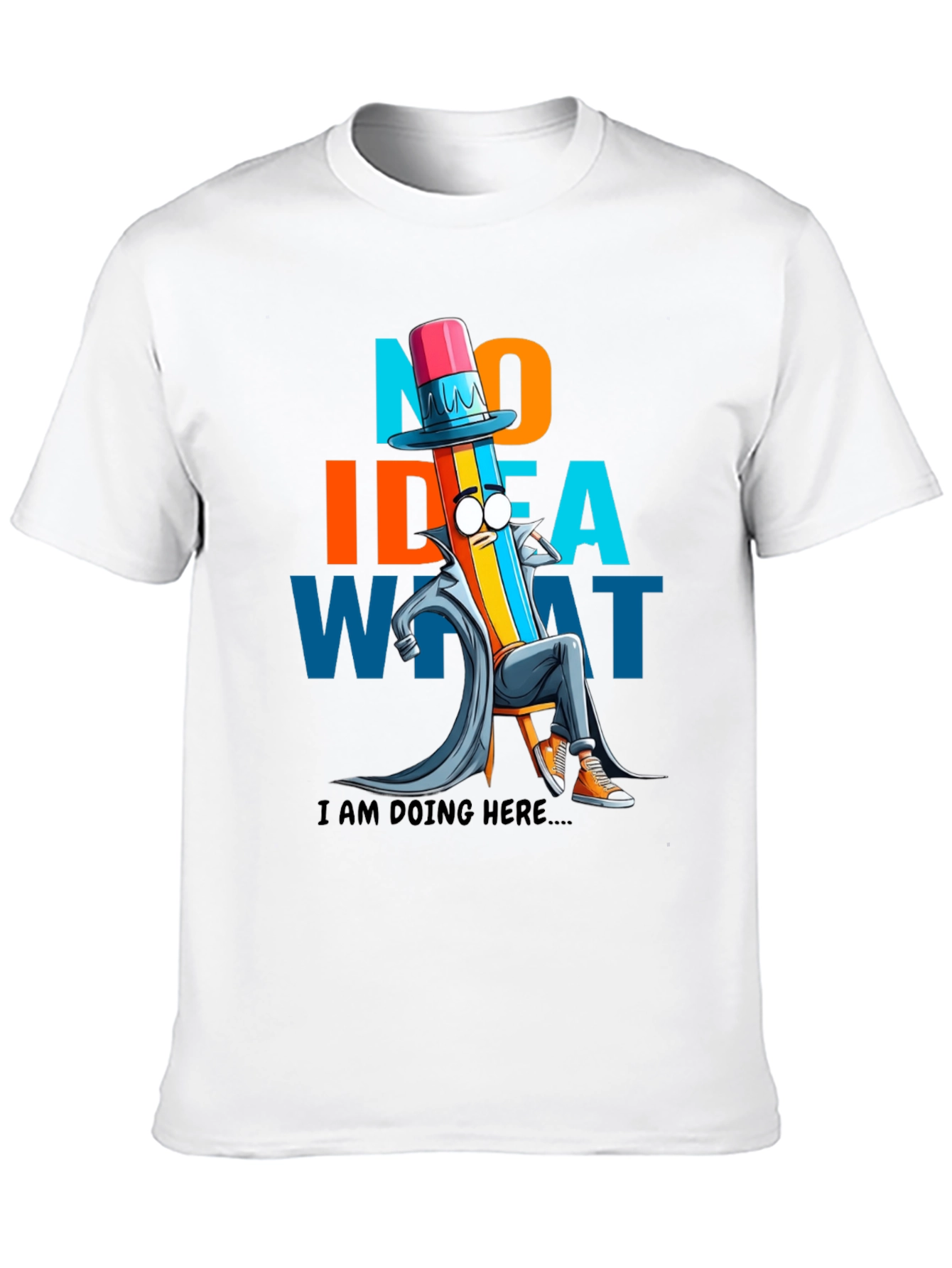 No Idea What T-Shirt - Funny Cartoon Graphic Tee