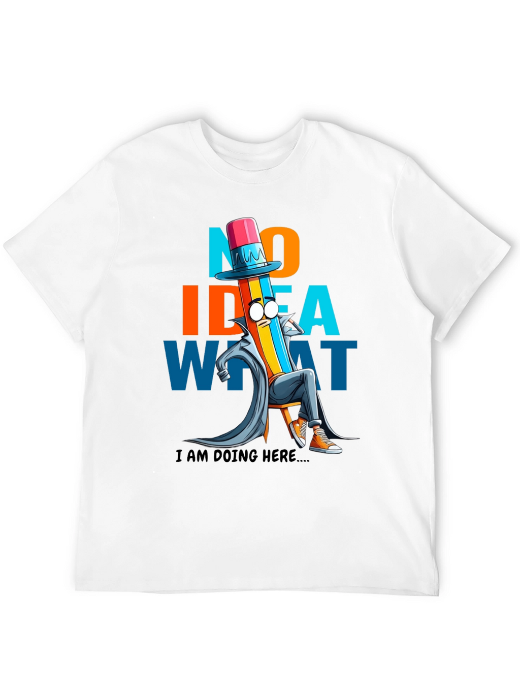 No Idea What T-Shirt - Funny Cartoon Graphic Tee