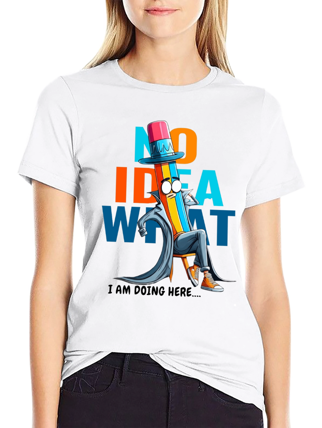 No Idea What T-Shirt - Funny Cartoon Graphic Tee
