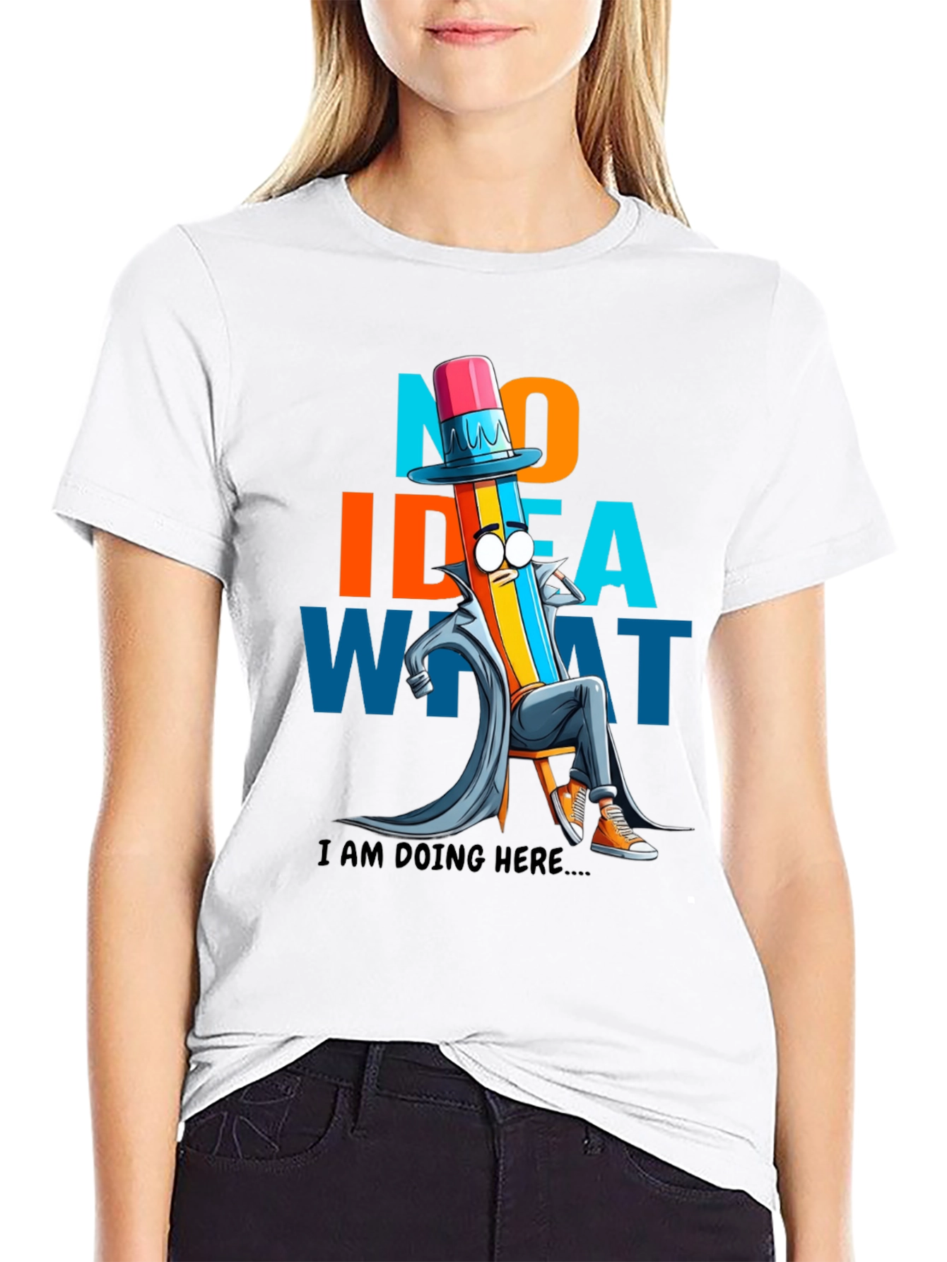 No Idea What T-Shirt - Funny Cartoon Graphic Tee