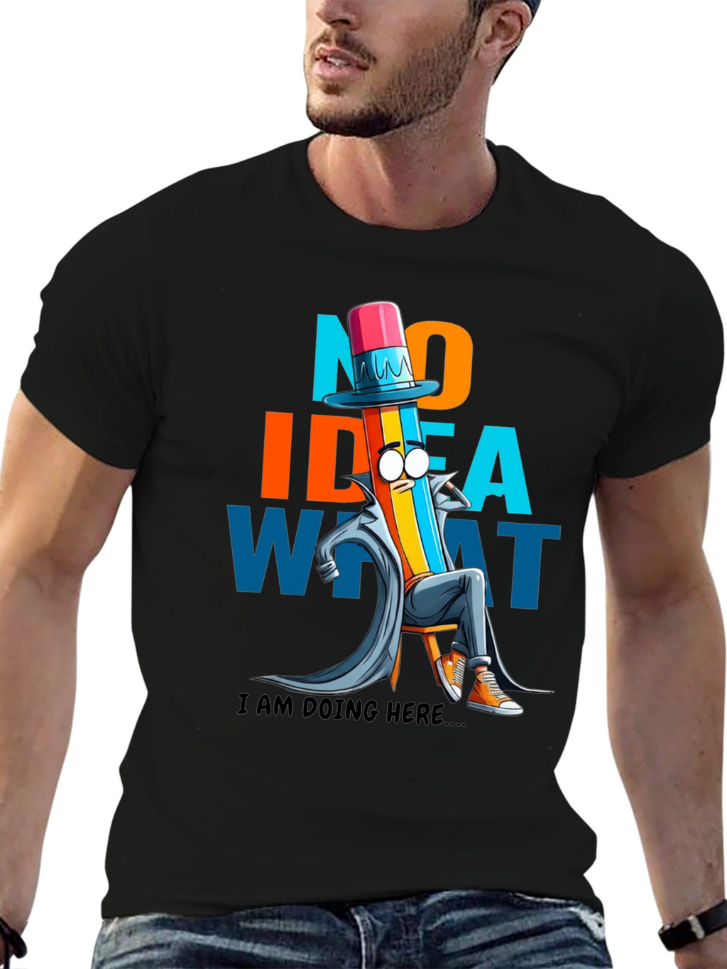 No Idea What T-Shirt - Funny Cartoon Graphic Tee