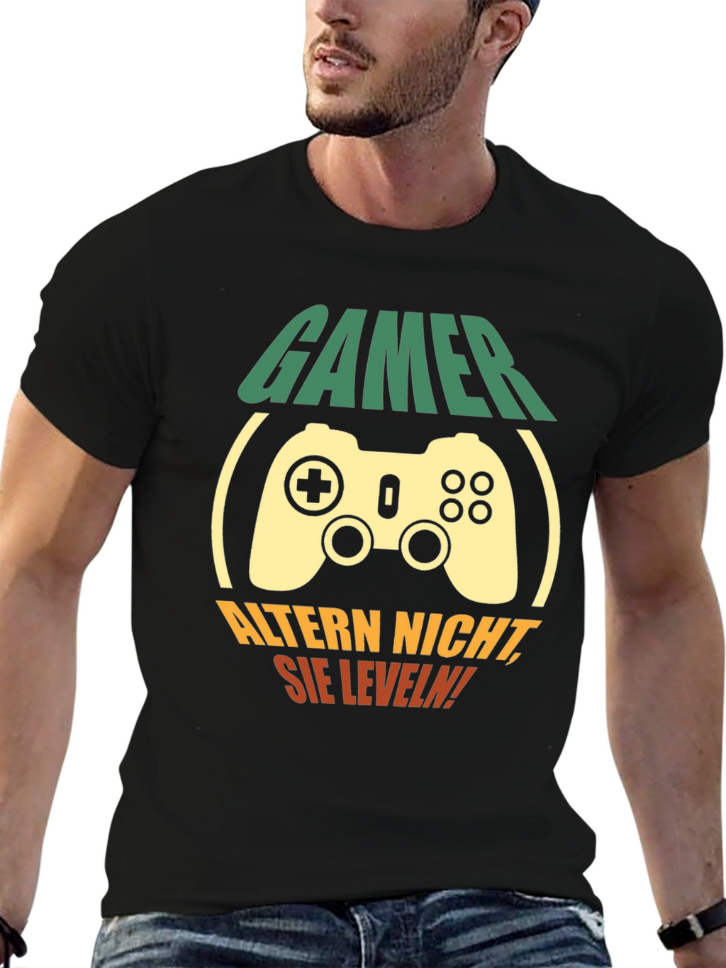 Gamer Level Up T-Shirt - Black Cotton Tee