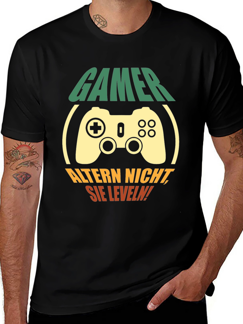 Gamer Level Up T-Shirt - Black Cotton Tee