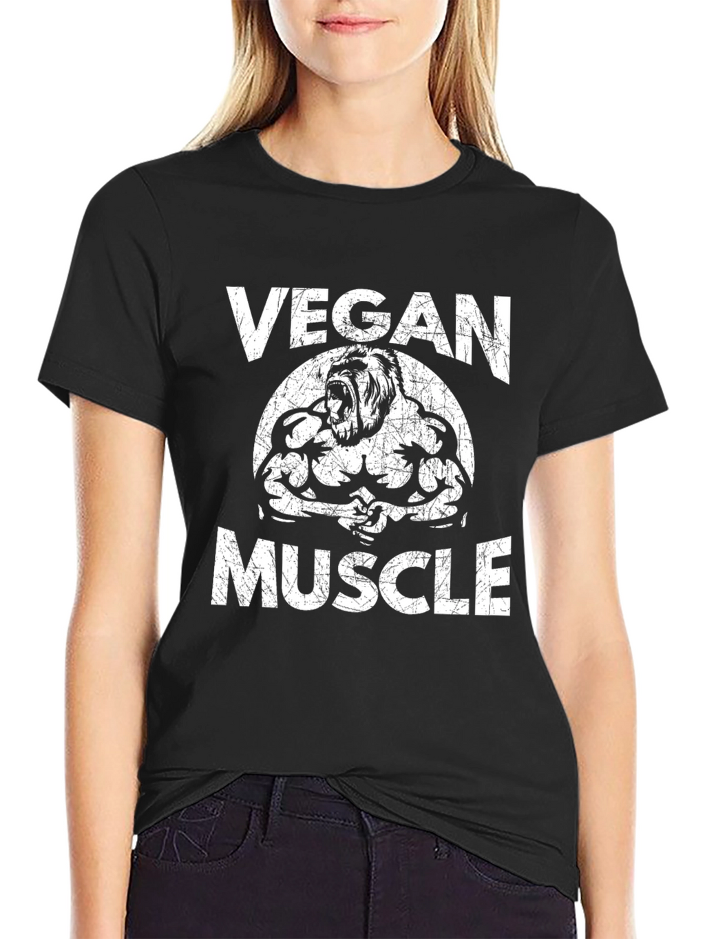 Vegan Muscle T-Shirt - Gorilla Design