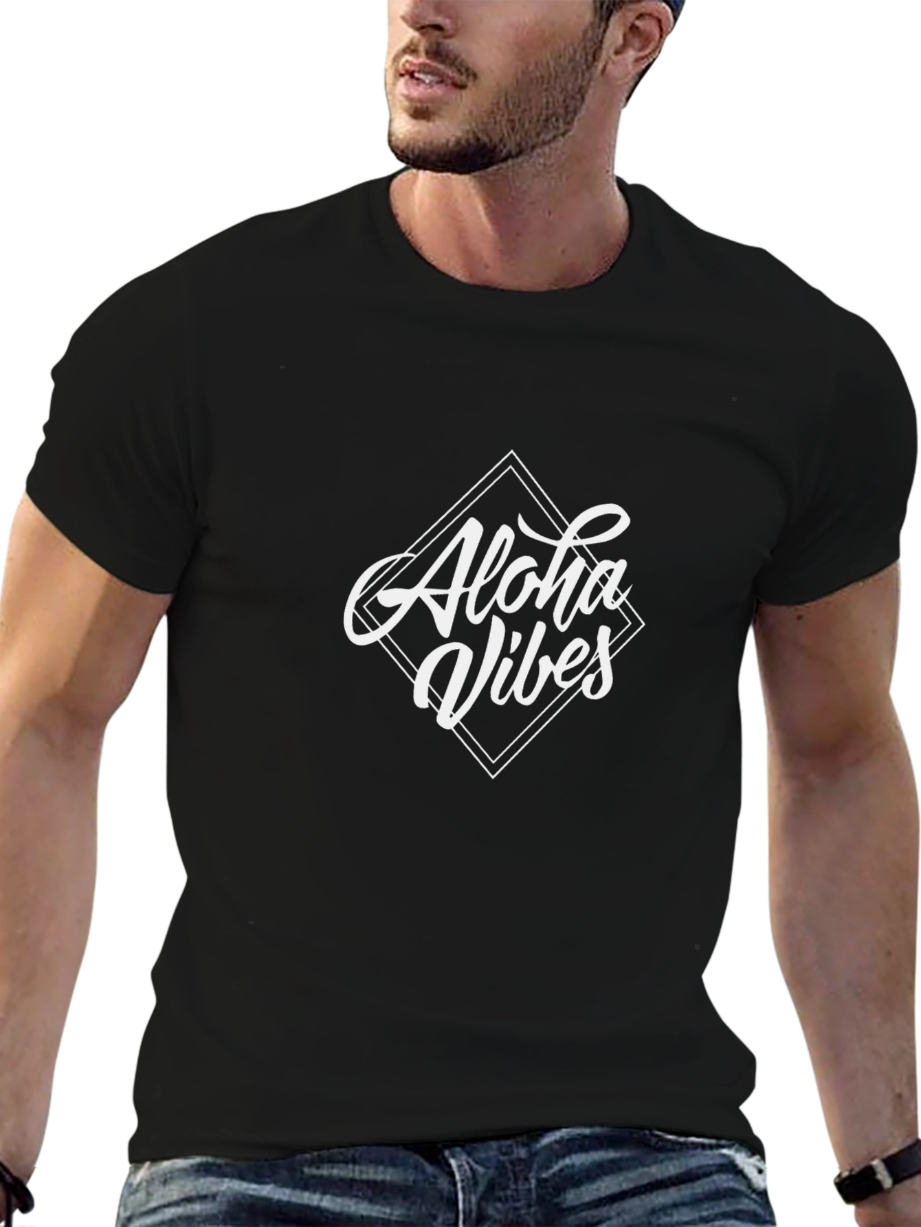 Aloha Vibes Graphic Tee - Black T-Shirt