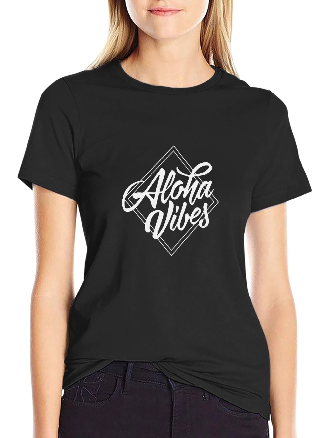 Aloha Vibes Graphic Tee - Black T-Shirt