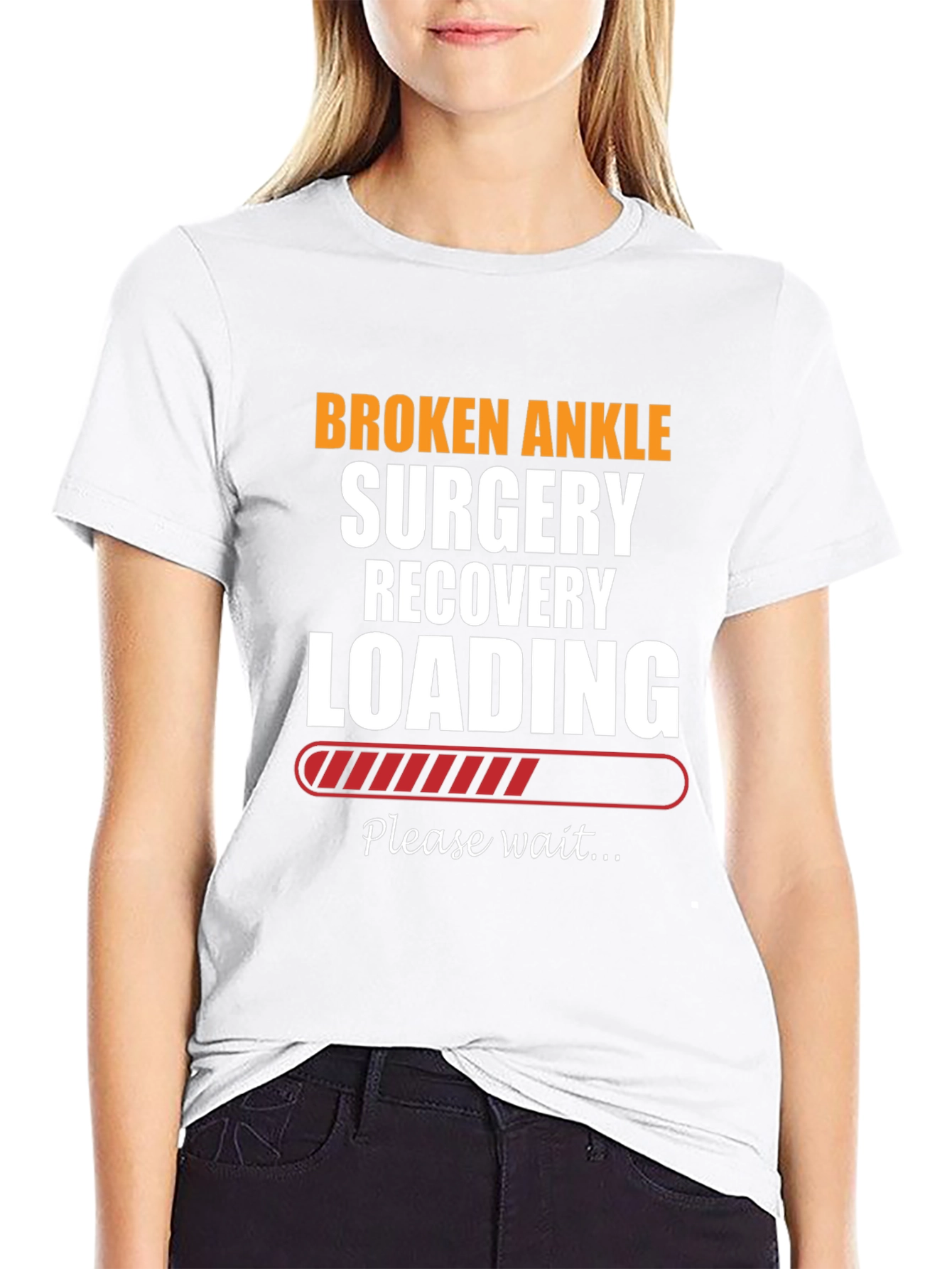 Broken Ankle Surgery Recovery Loading T-Shirt
