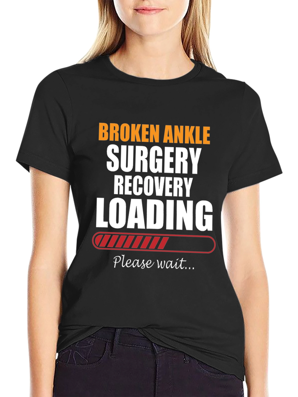 Broken Ankle Surgery Recovery Loading T-Shirt