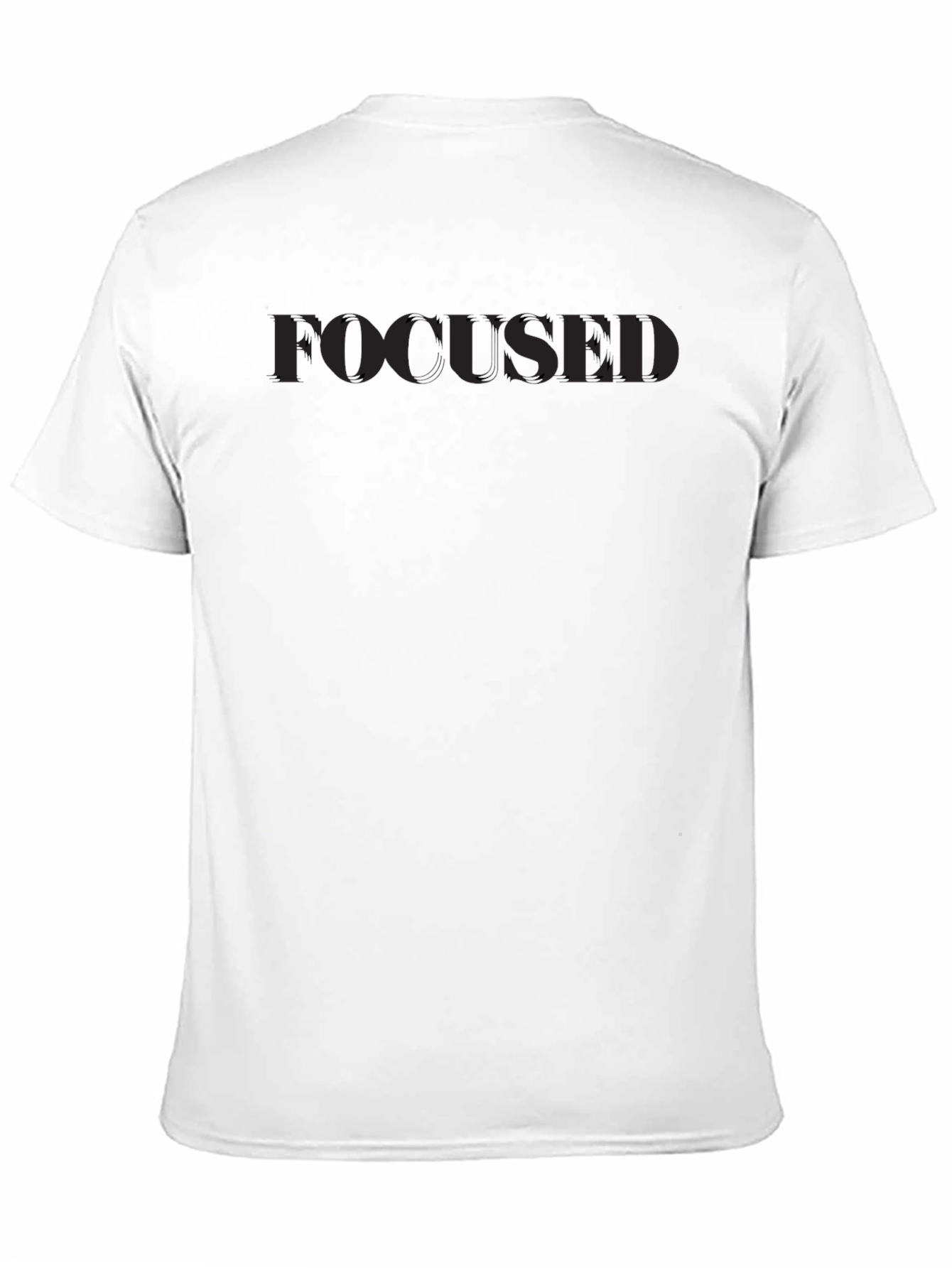 Focused Black Graphic T-Shirt - Premium Quality