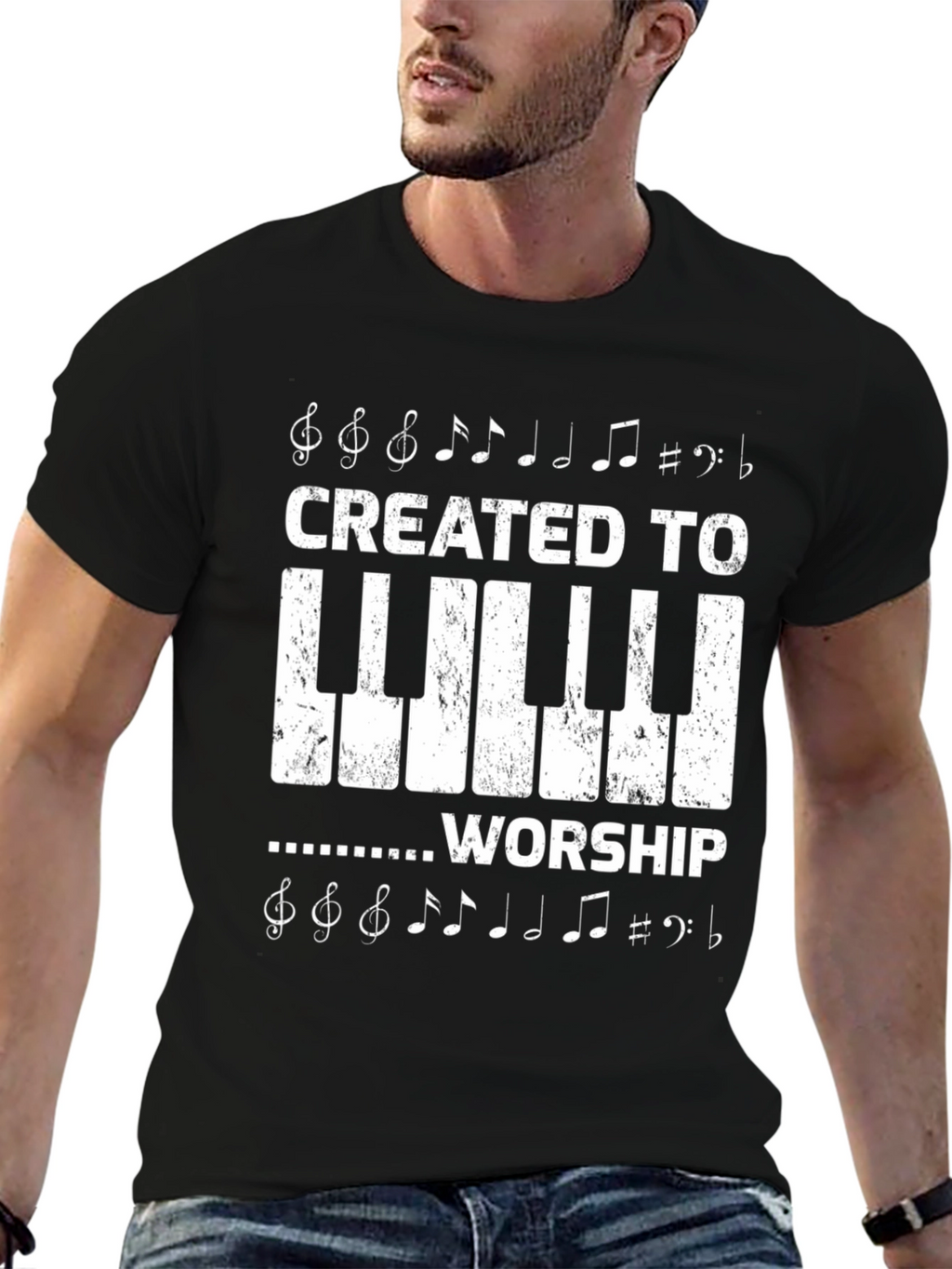 Created To Worship Piano Keyboard T-Shirt