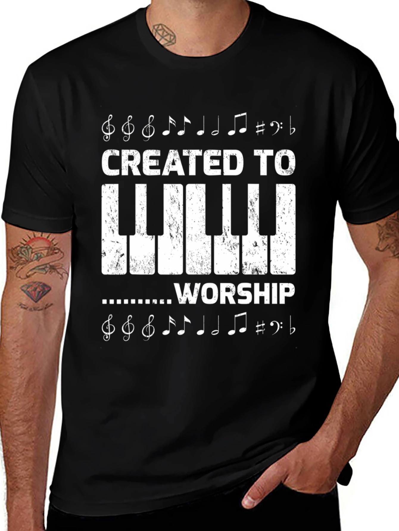 Created To Worship Piano Keyboard T-Shirt