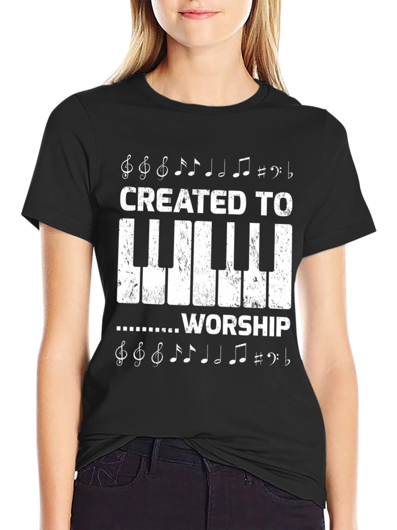 Created To Worship Piano Keyboard T-Shirt