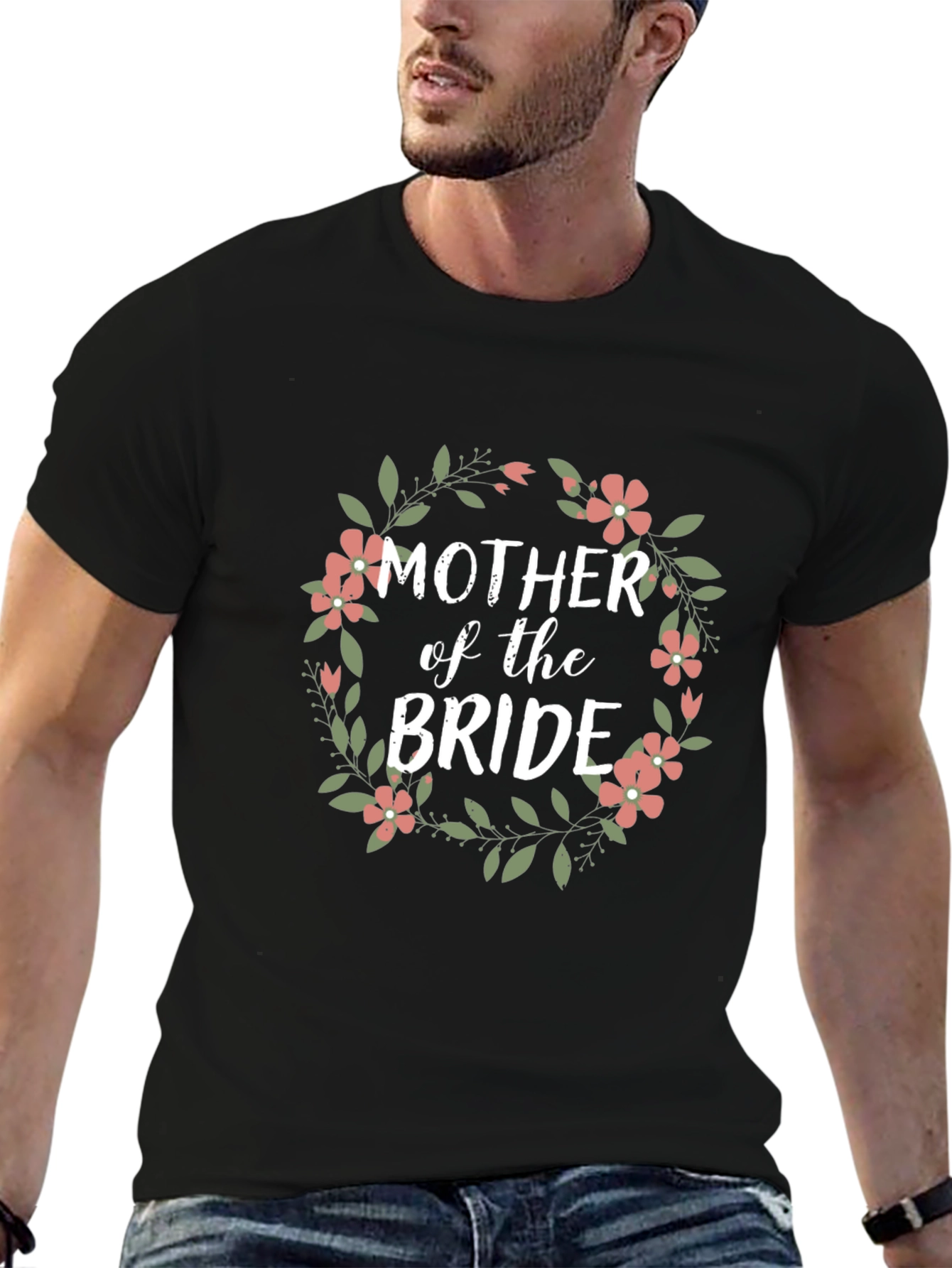 Mother of the Bride Floral Wreath T-Shirt