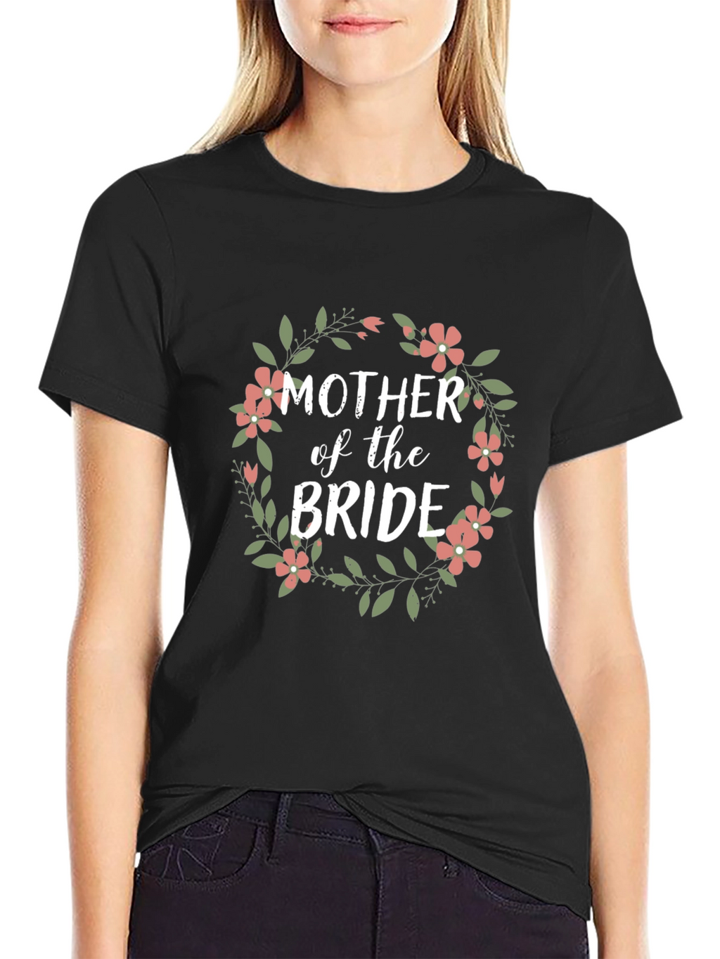 Mother of the Bride Floral Wreath T-Shirt
