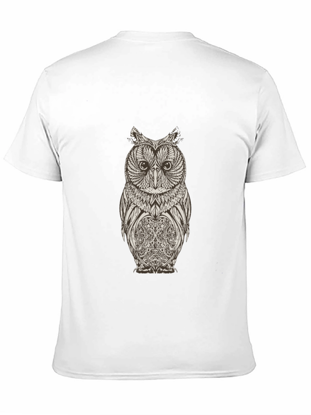 Mens Black Owl Graphic T-Shirt