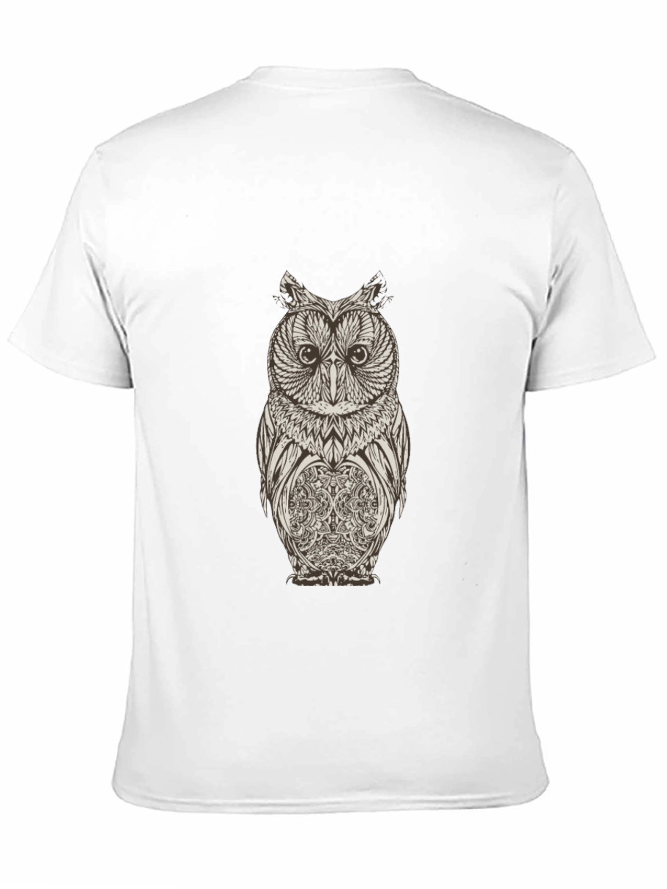 Mens Black Owl Graphic T-Shirt