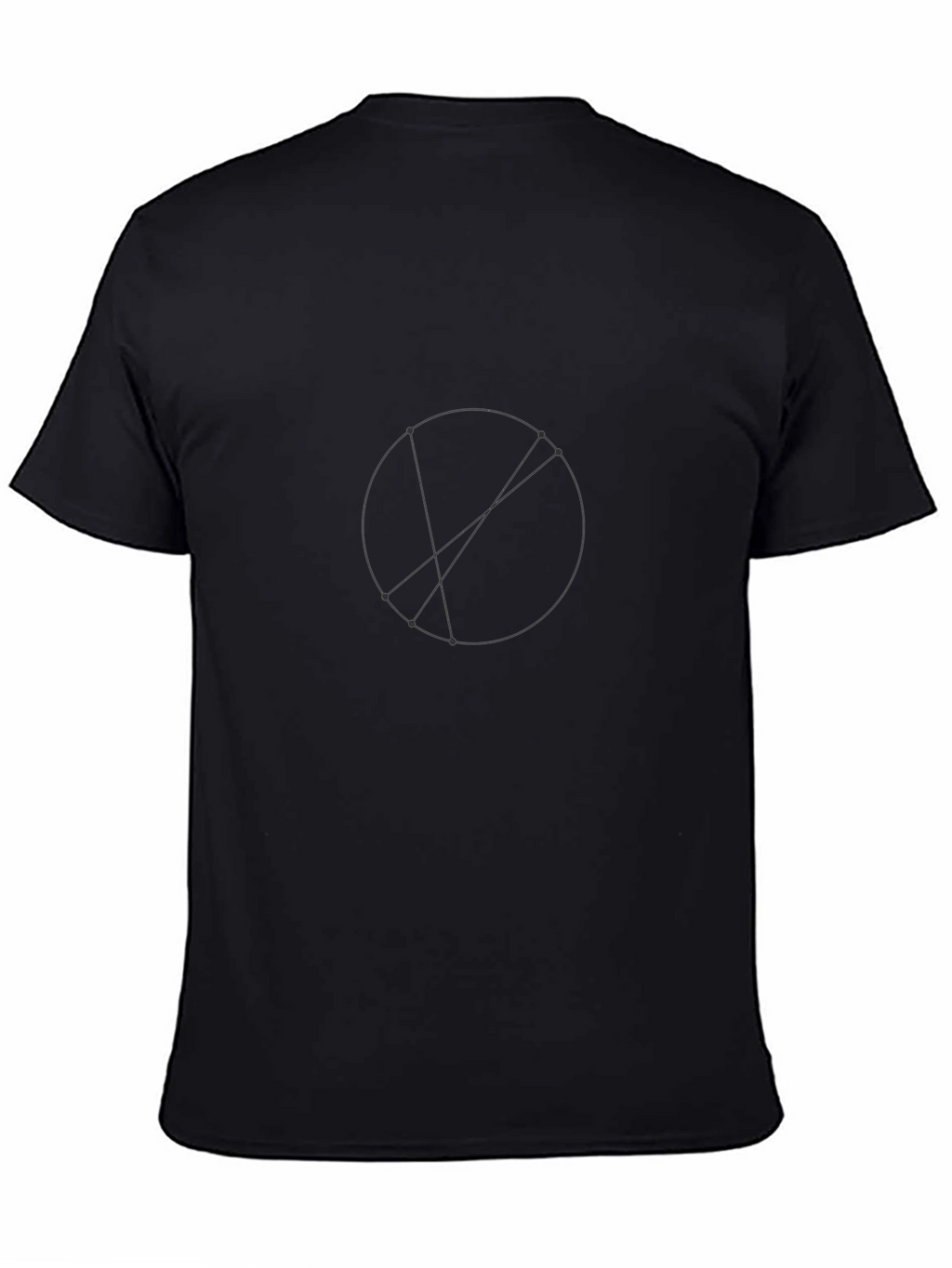 Modern Graphic Black T-Shirt - Geometric Circle Design
