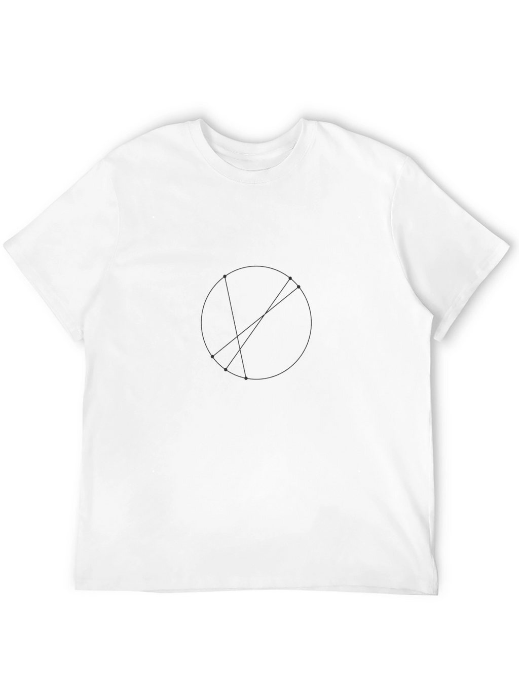 Modern Graphic Black T-Shirt - Geometric Circle Design