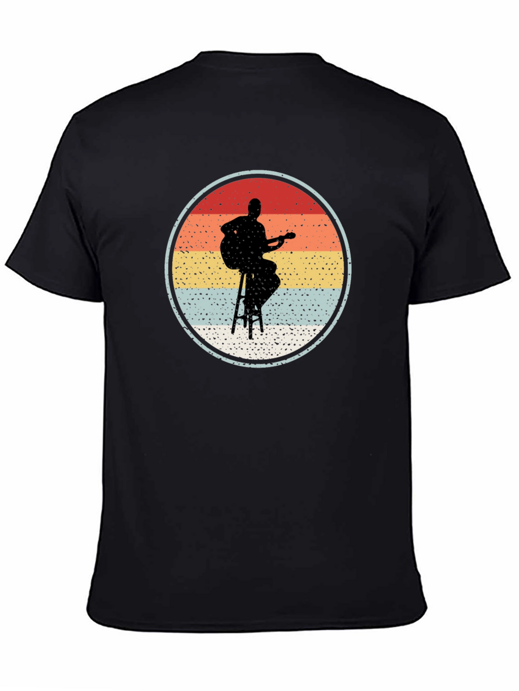 Retro Guitarist Silhouette Graphic Tee