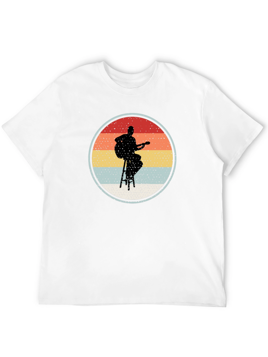 Retro Guitarist Silhouette Graphic Tee