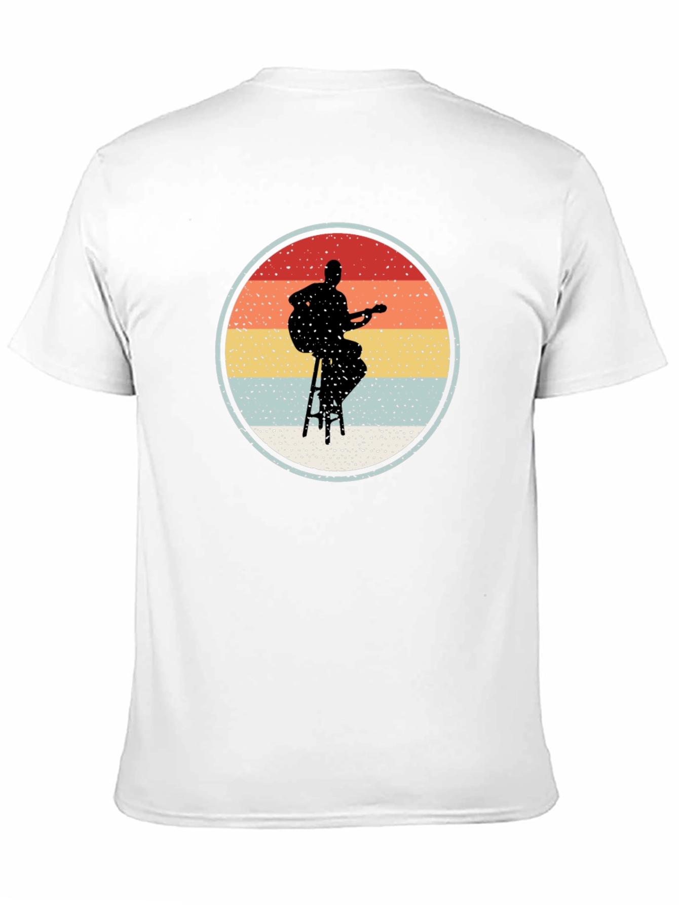 Retro Guitarist Silhouette Graphic Tee