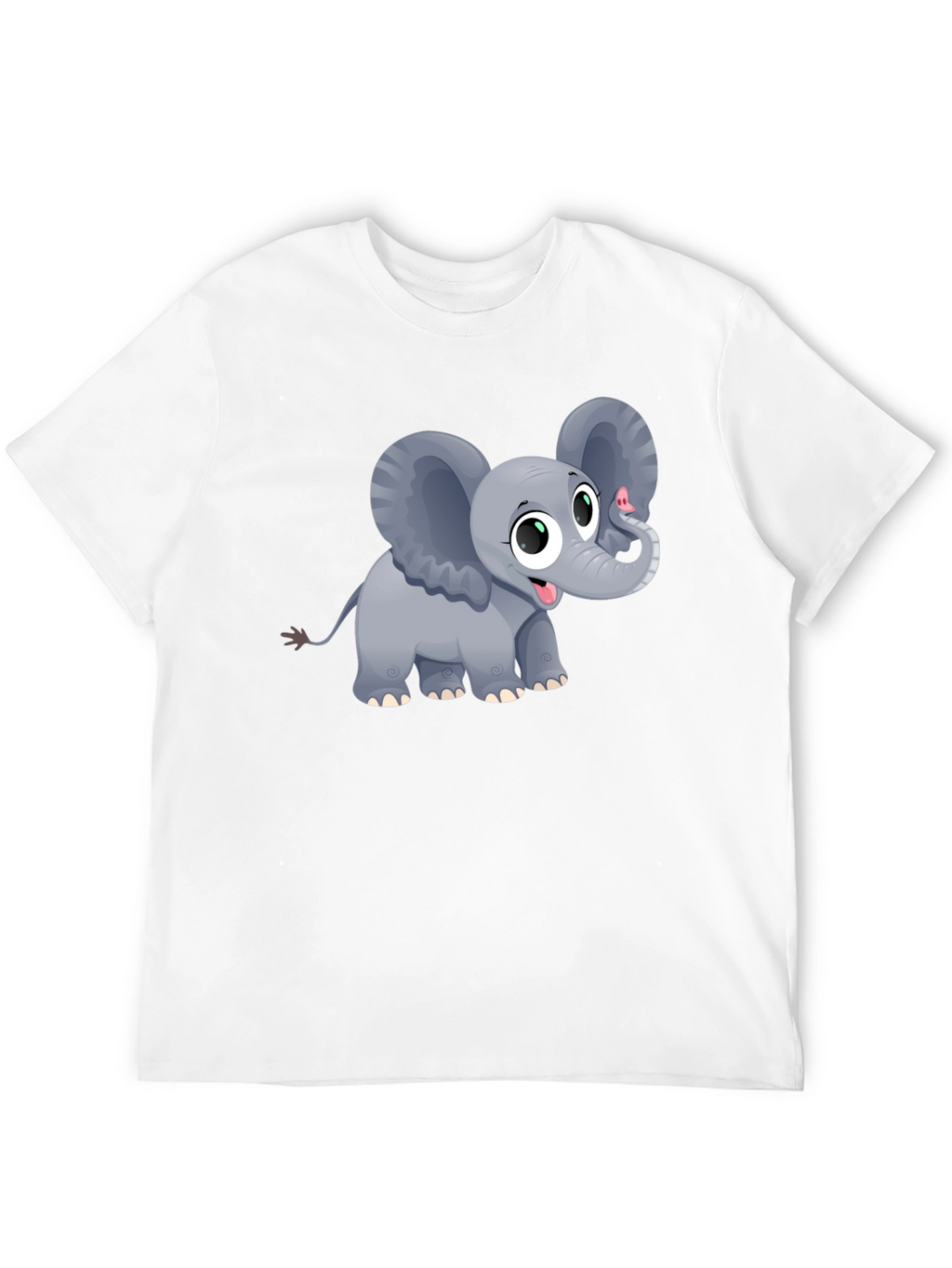 Cute Elephant Graphic Tee - Unisex Black T-Shirt