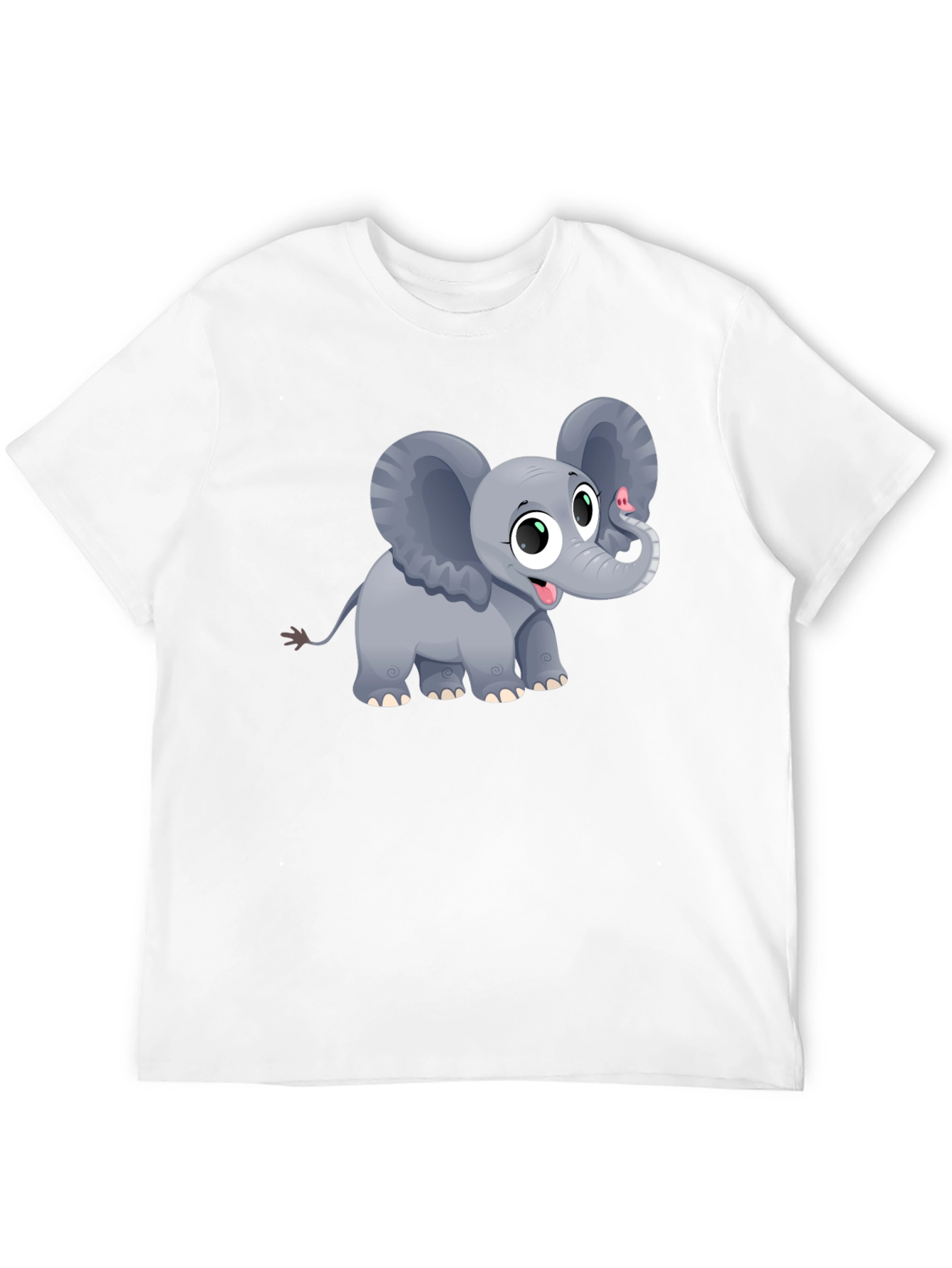 Cute Elephant Graphic Tee - Unisex Black T-Shirt