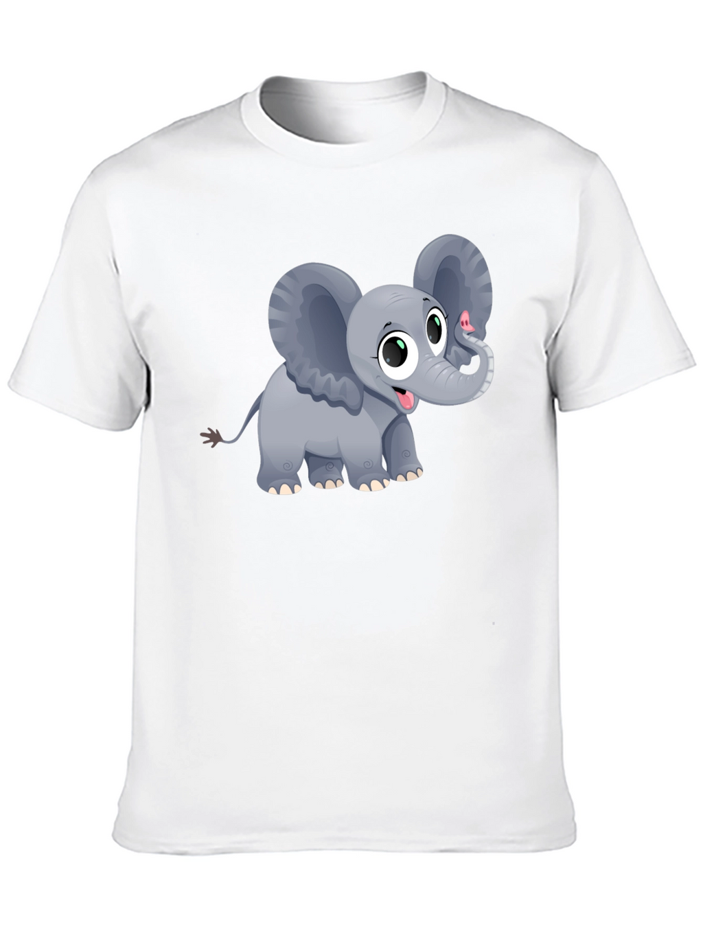 Cute Elephant Graphic Tee - Unisex Black T-Shirt