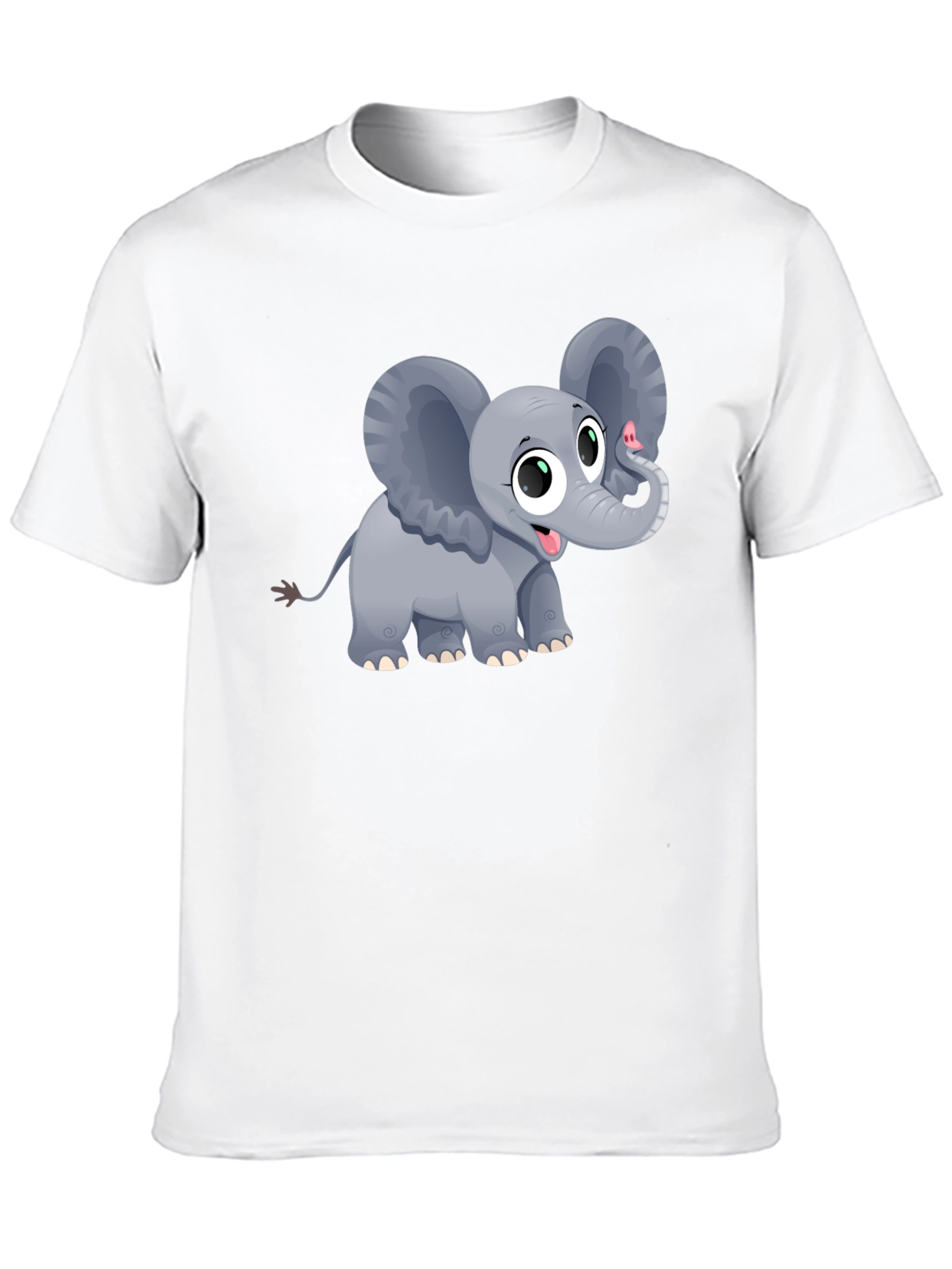 Cute Elephant Graphic Tee - Unisex Black T-Shirt