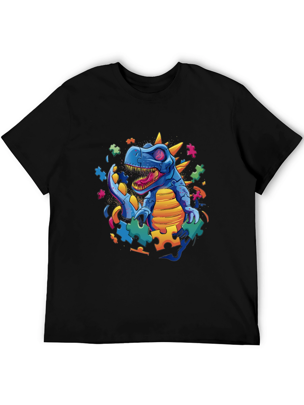 Autism Awareness Dinosaur Puzzle Piece T-Shirt
