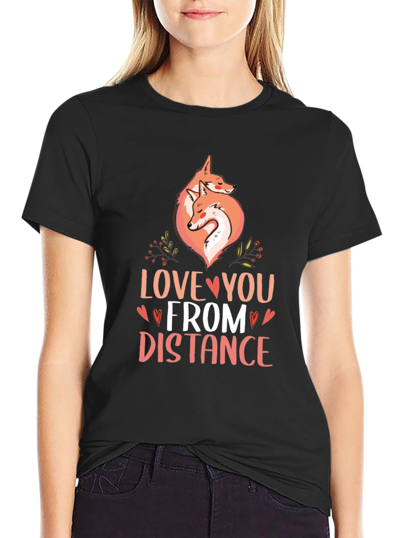 Love You From Distance Fox Graphic T-Shirt