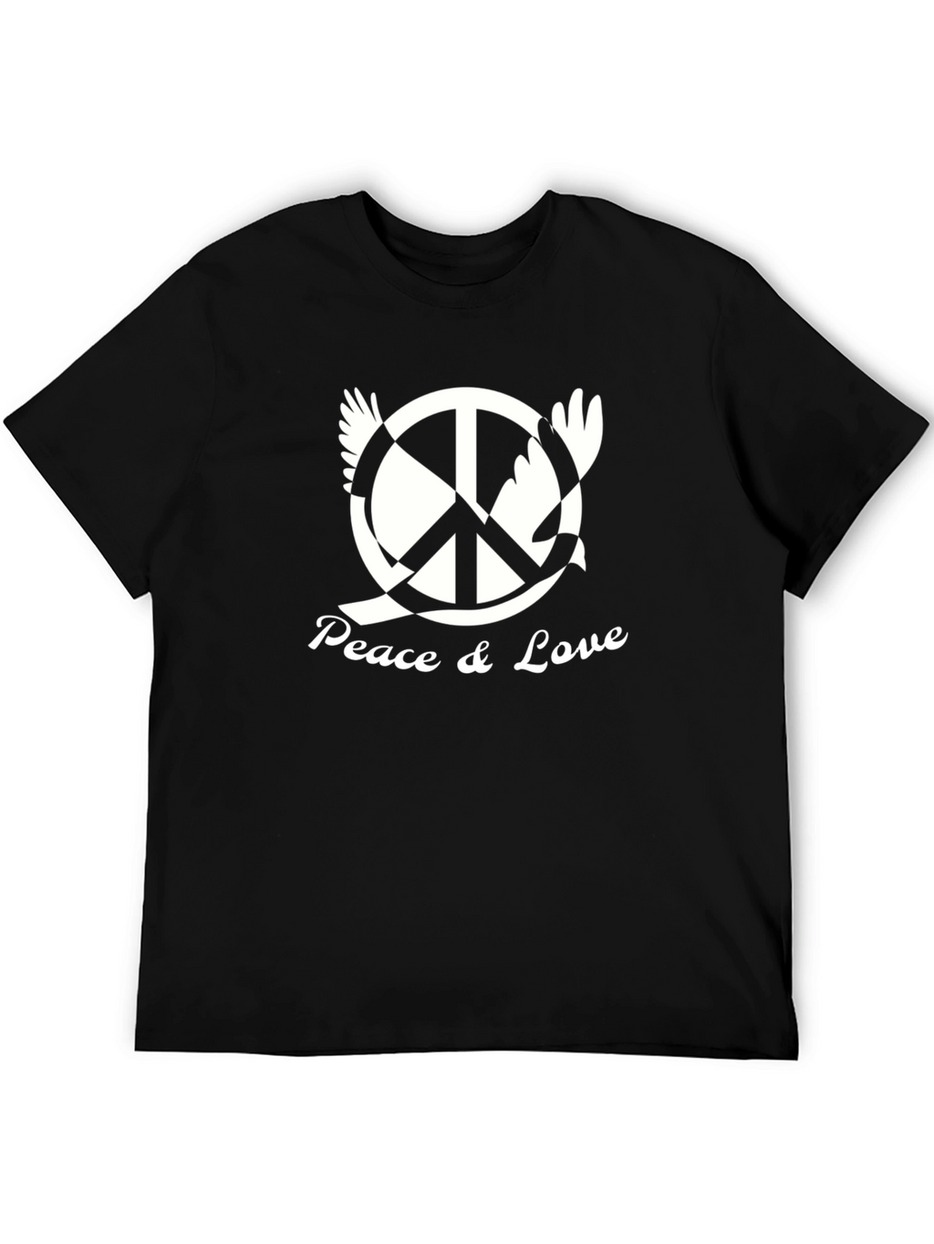 Peace & Love Graphic Tee - Black