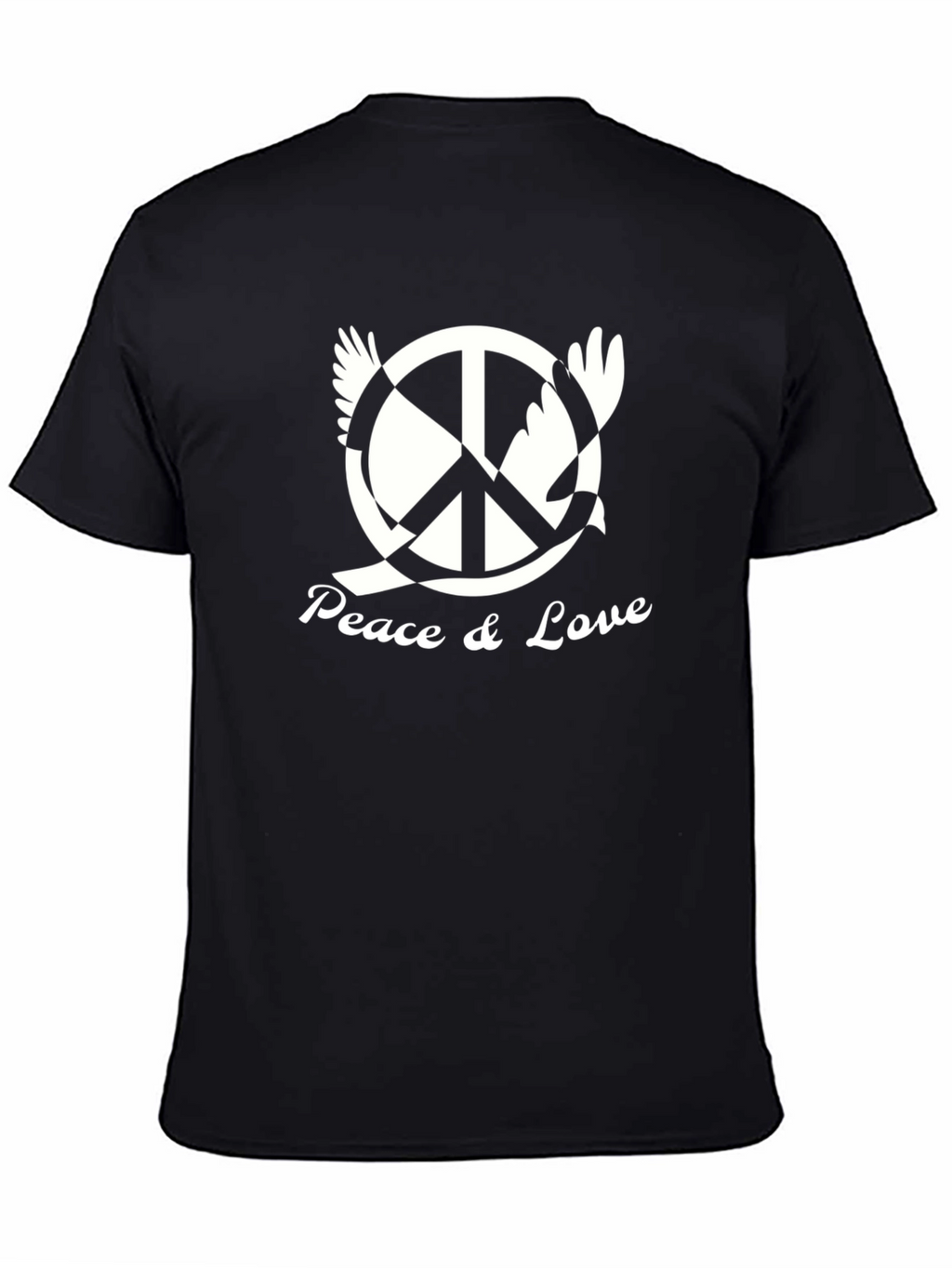 Peace & Love Graphic Tee - Black