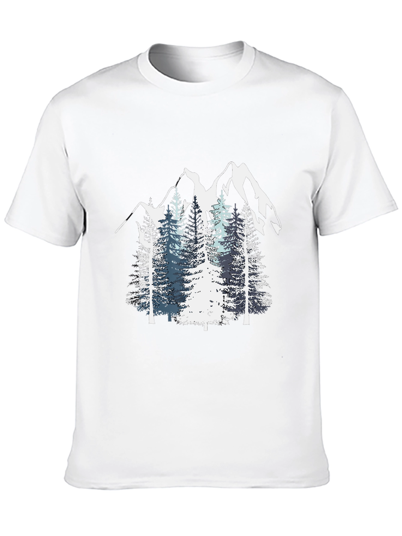Mountain Pine Tree Graphic Tee - Nature Inspired