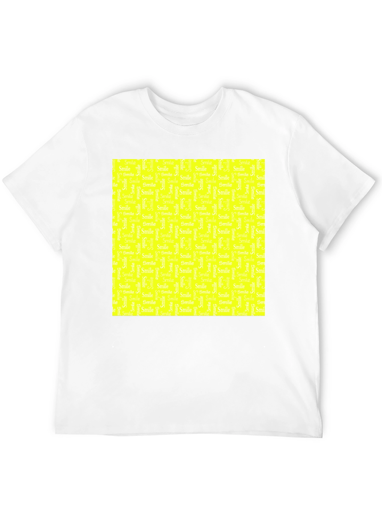 Smile Pattern Black T-Shirt