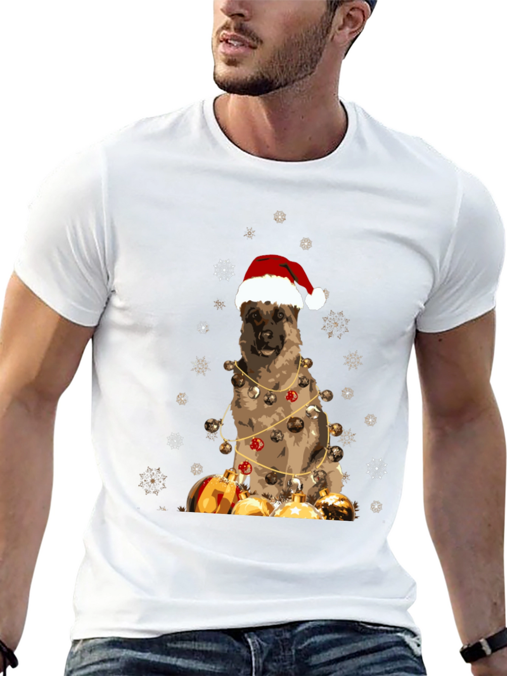 Festive Dog Christmas T-Shirt