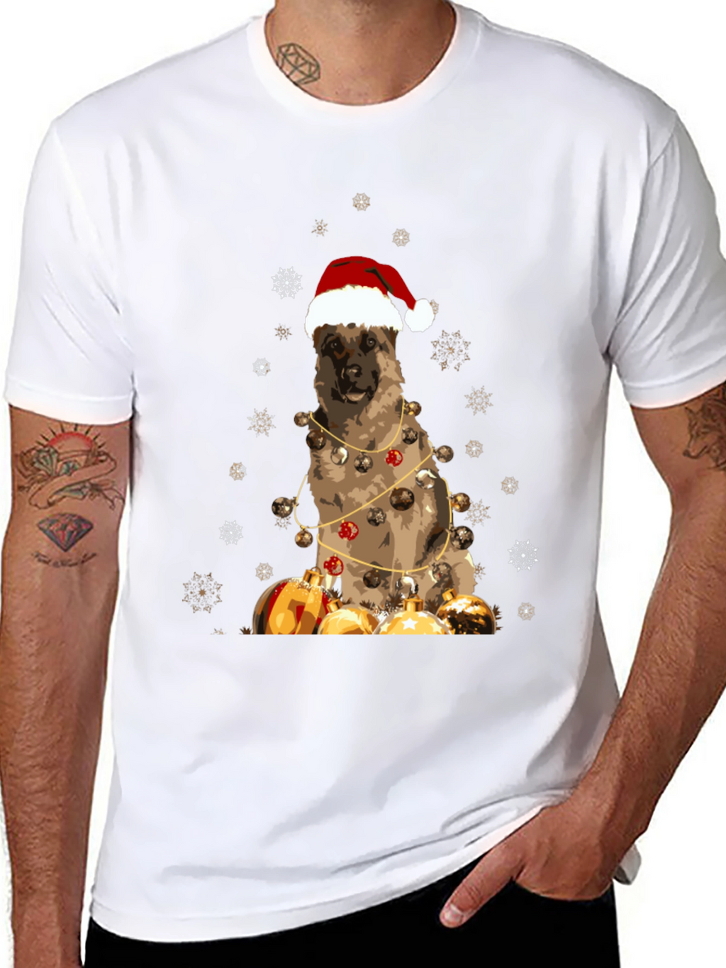 Festive Dog Christmas T-Shirt