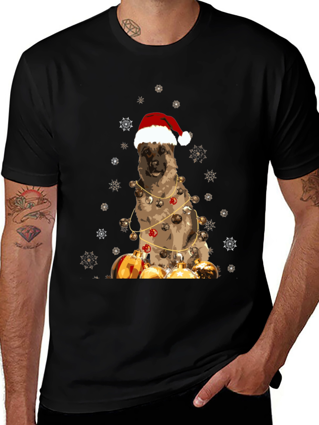 Festive Dog Christmas T-Shirt