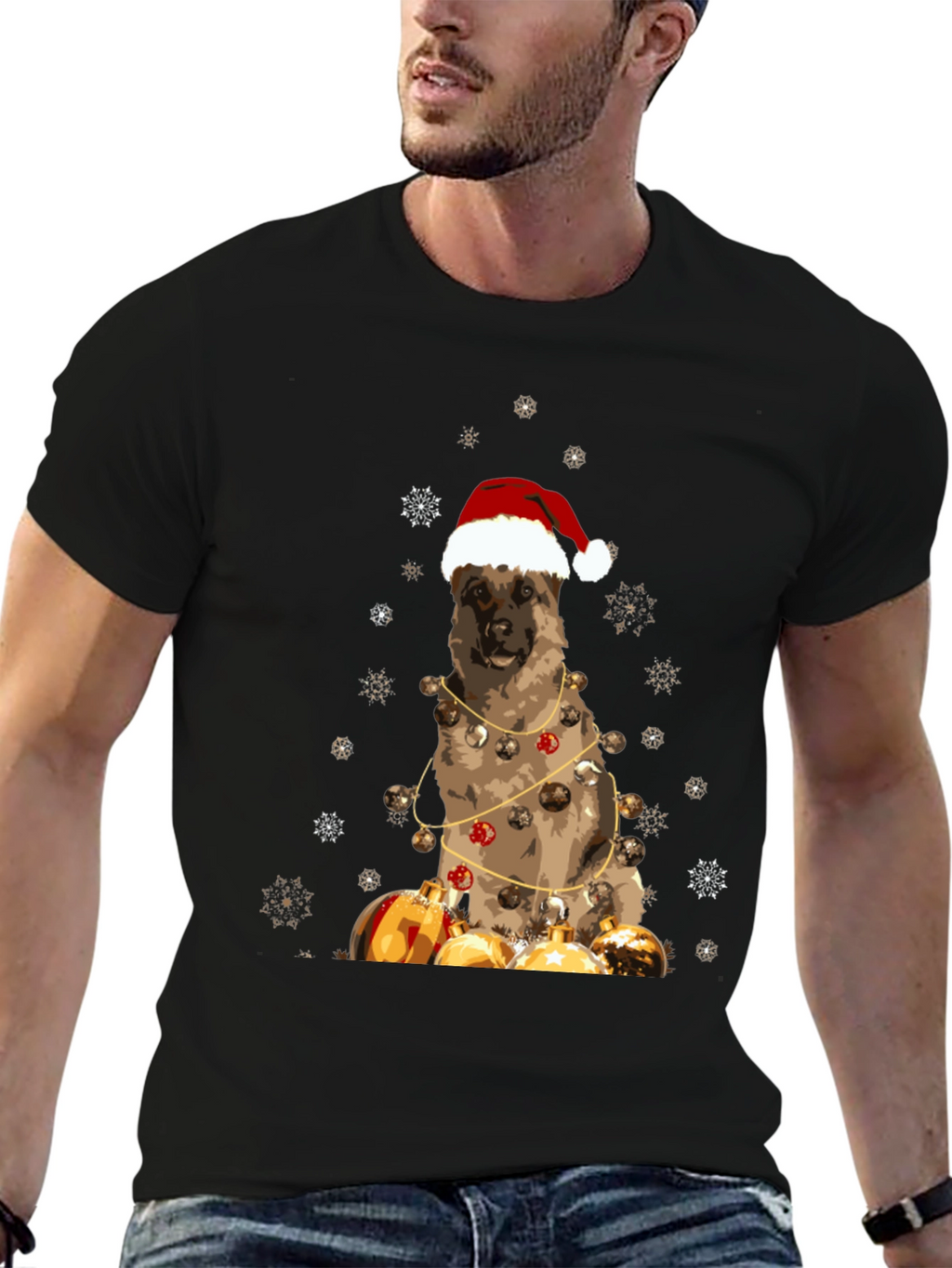 Festive Dog Christmas T-Shirt