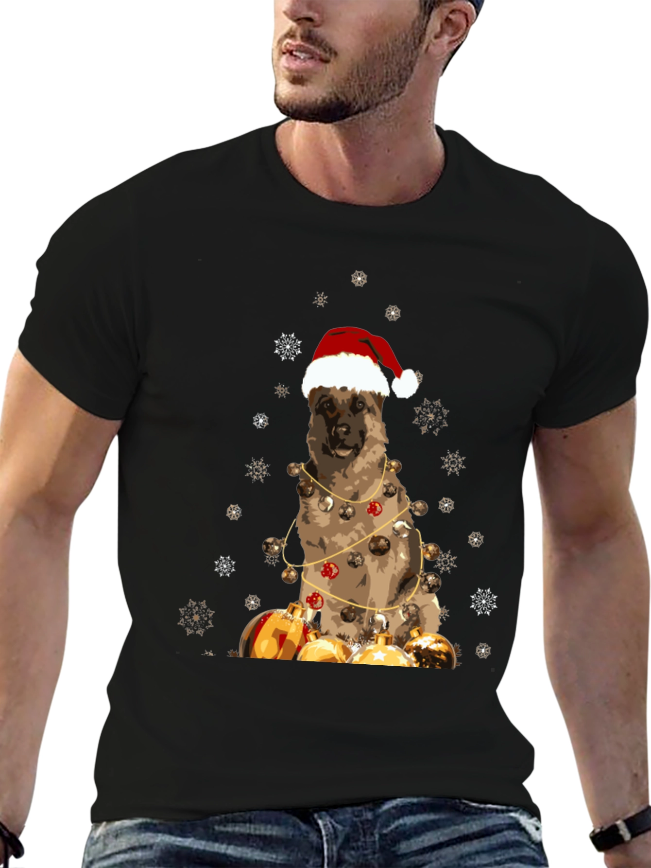 Festive Dog Christmas T-Shirt