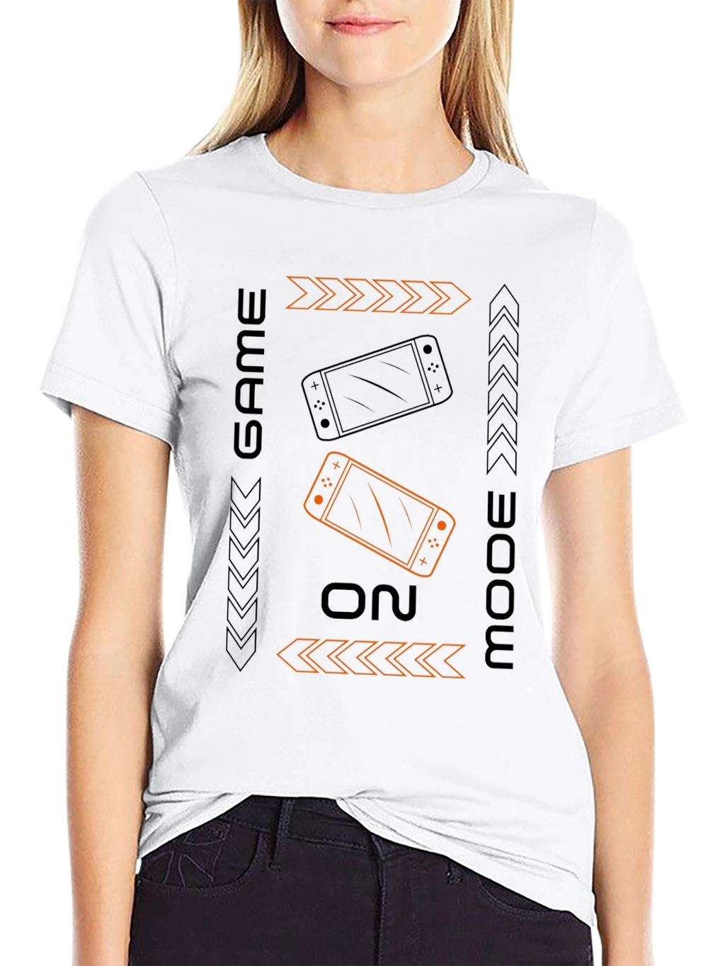 Game On Mode Black T-Shirt