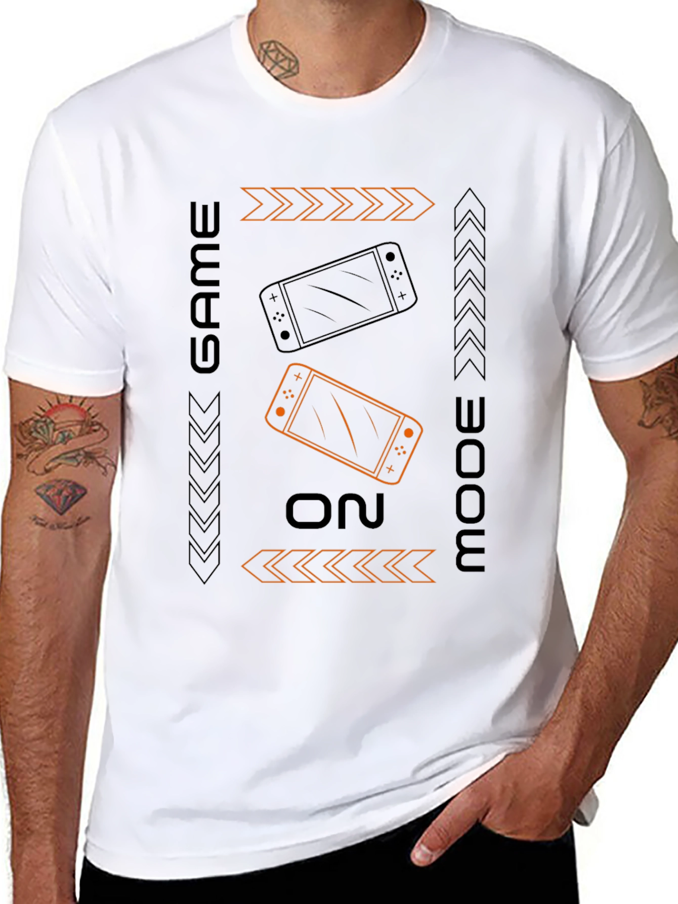 Game On Mode Black T-Shirt